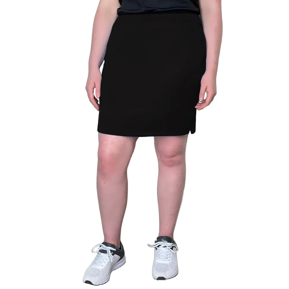 Drakes Pride Premium Stretch Lawn Bowls Skort BA Logo - Black - Bowls City