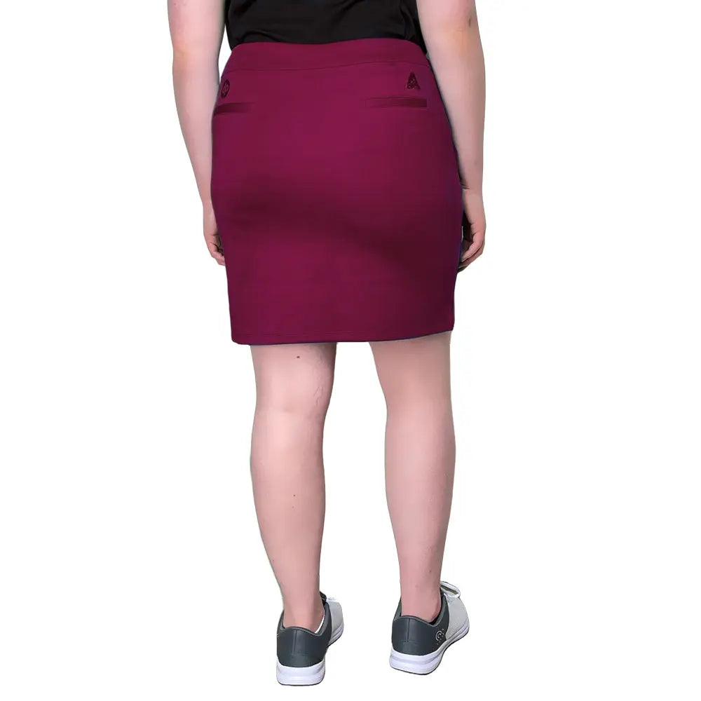 Drakes Pride Premium Stretch Lawn Bowls Skort BA Logo - Maroon - Bowls City