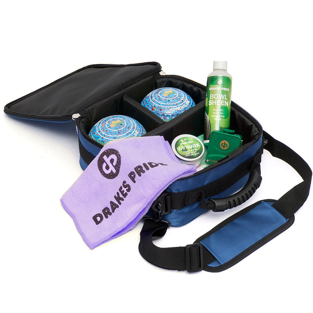 Drakes Pride Quattro '25 Lawn Bowls Carry Bag Navy - Bowls City