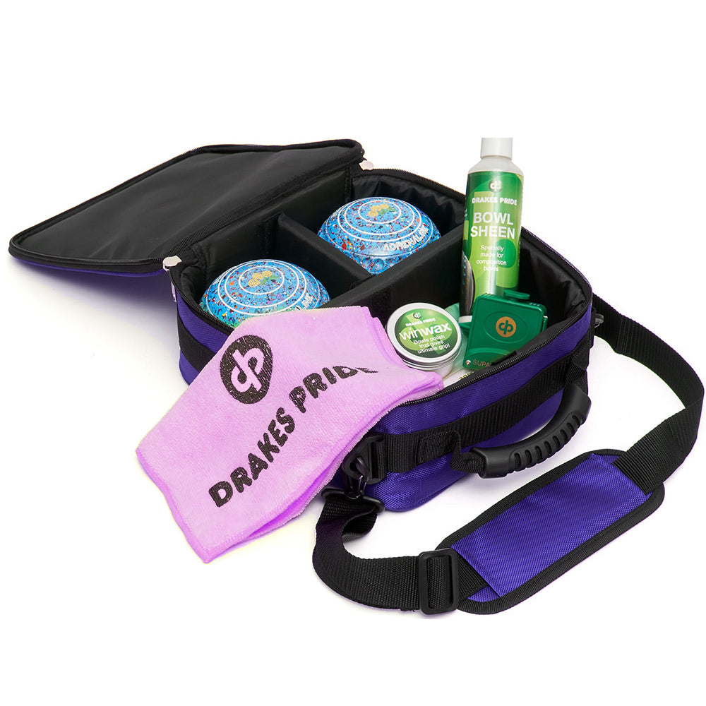 Drakes Pride Quattro '25 Lawn Bowls Carry Bag Purple