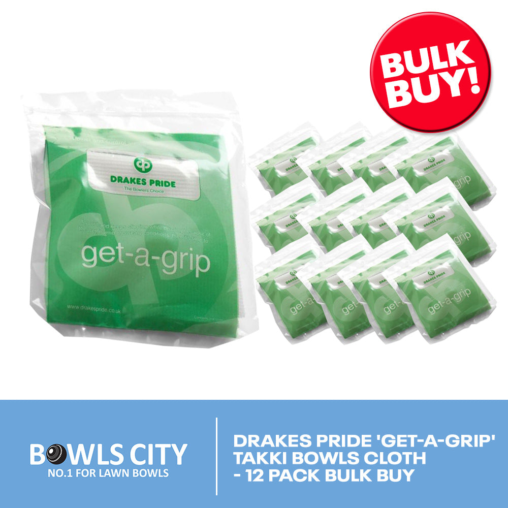 Drakes Pride 'Get-a-Grip' Takki Bowls Cloth - 12 Pack Bulk Buy