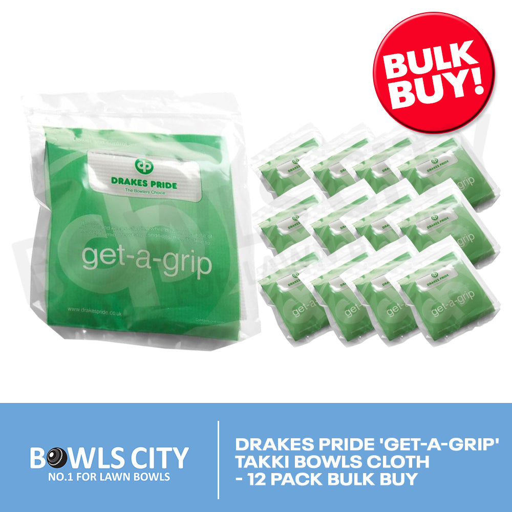 Drakes Pride 'Get-a-Grip' Takki Bowls Cloth - 12 Pack Bulk Buy - Bowls City
