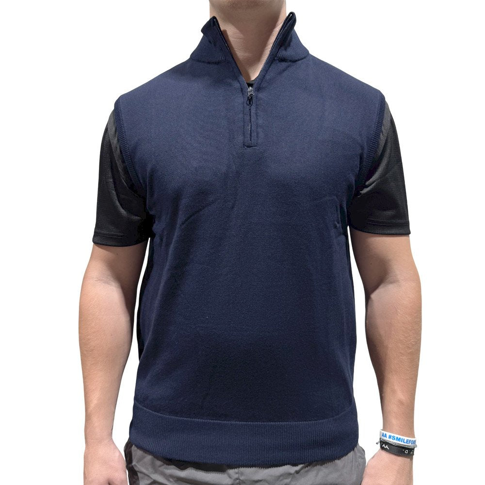 Dwyer & Co UK Mens 1/4 Zip Vest - Navy