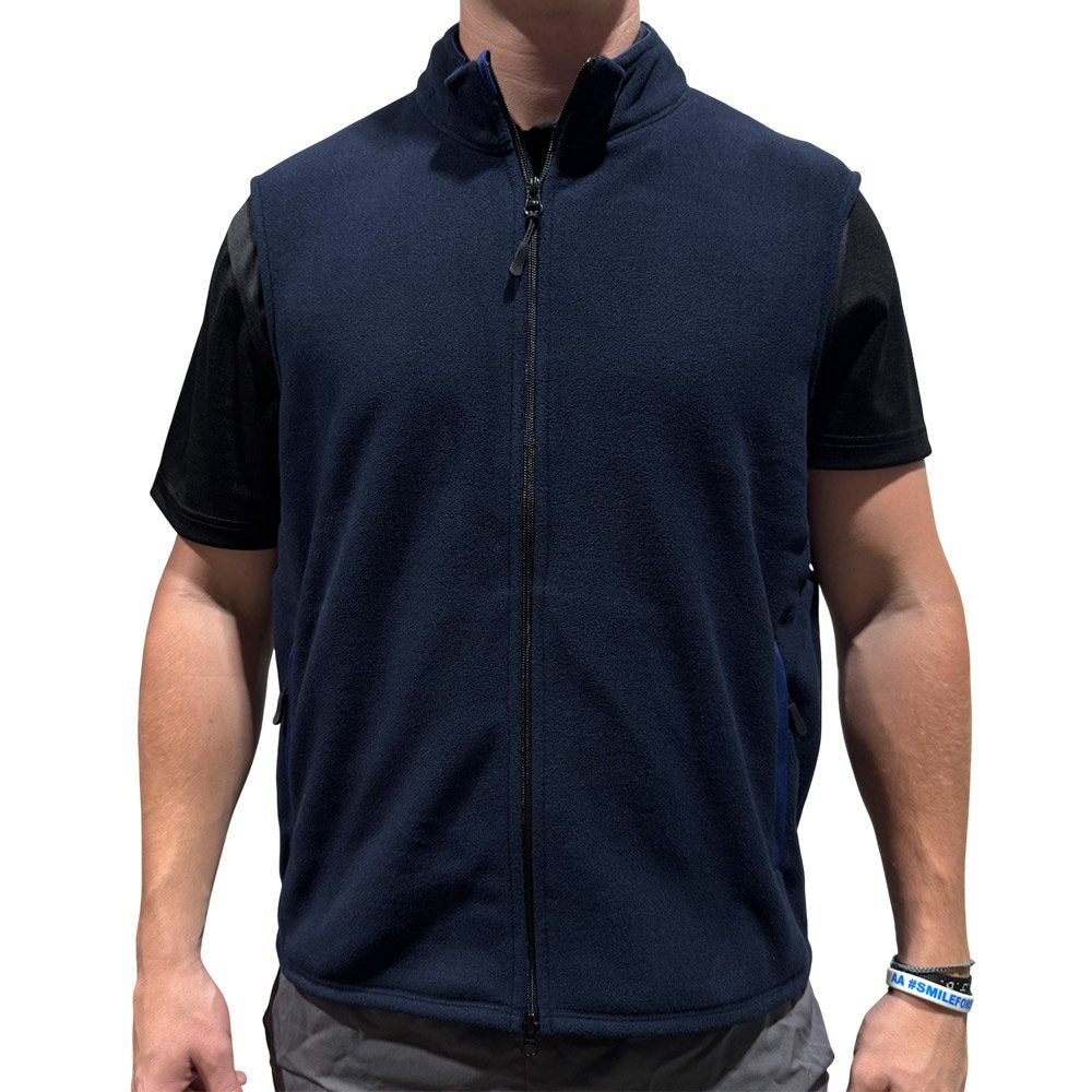 Dwyers & Co UK Mens Full Zip Fleece Vest - Navy