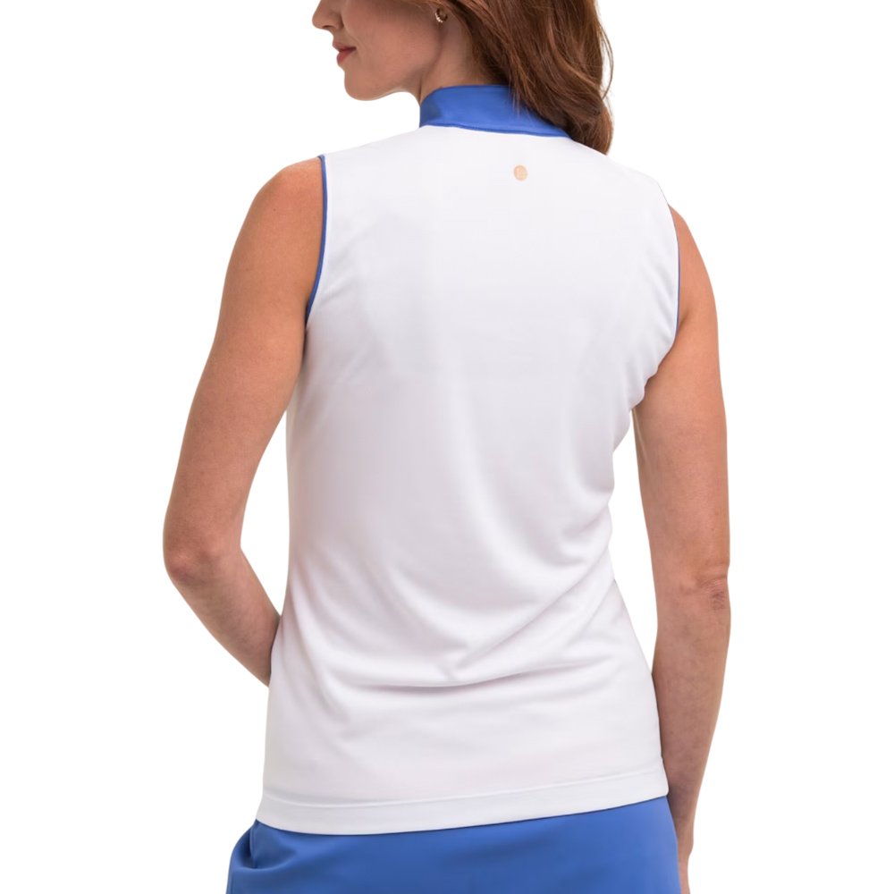 EPNY Womens Sleeveless Zip Polo - Watercolour