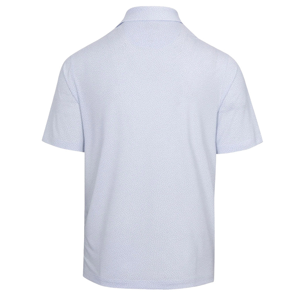 Greg Norman Mens Abstract Shark Tooth Stretch Polo - Grey