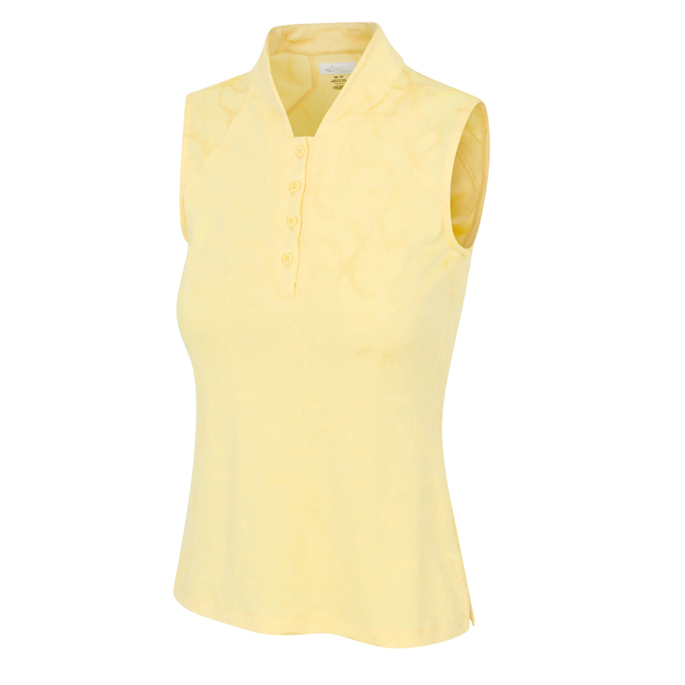 Greg Norman Ladies Colby Sleeveless Polo - Honey Gold