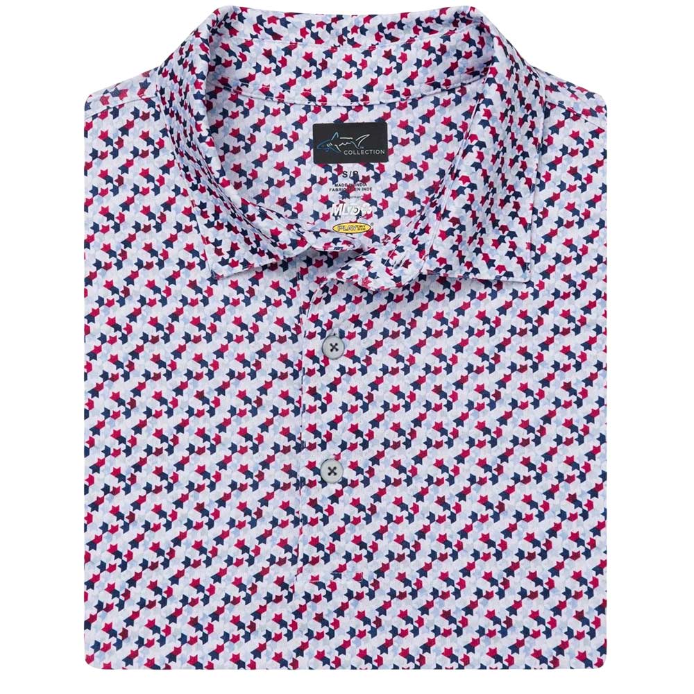 Greg Norman Mens Champions Crown Ultra Short Sleeve Polo - White