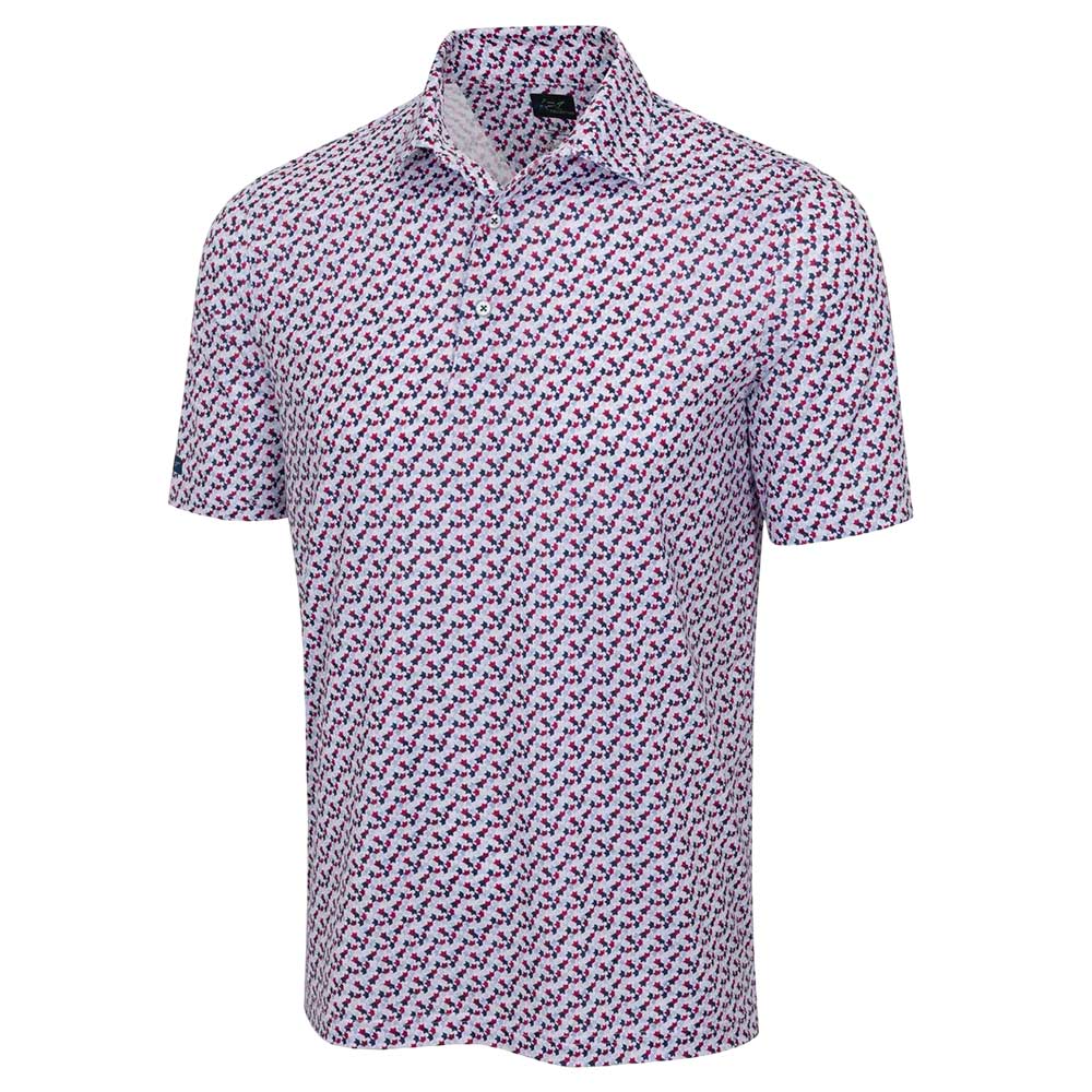 Greg Norman Mens Champions Crown Ultra Short Sleeve Polo - White