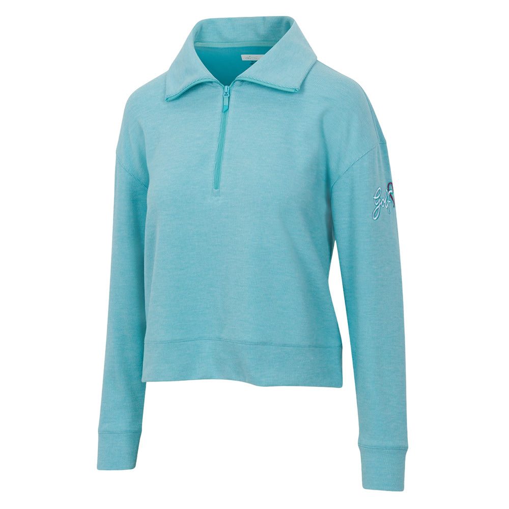 Greg Norman Womens Golf Love 1/2 Zip Pullover *