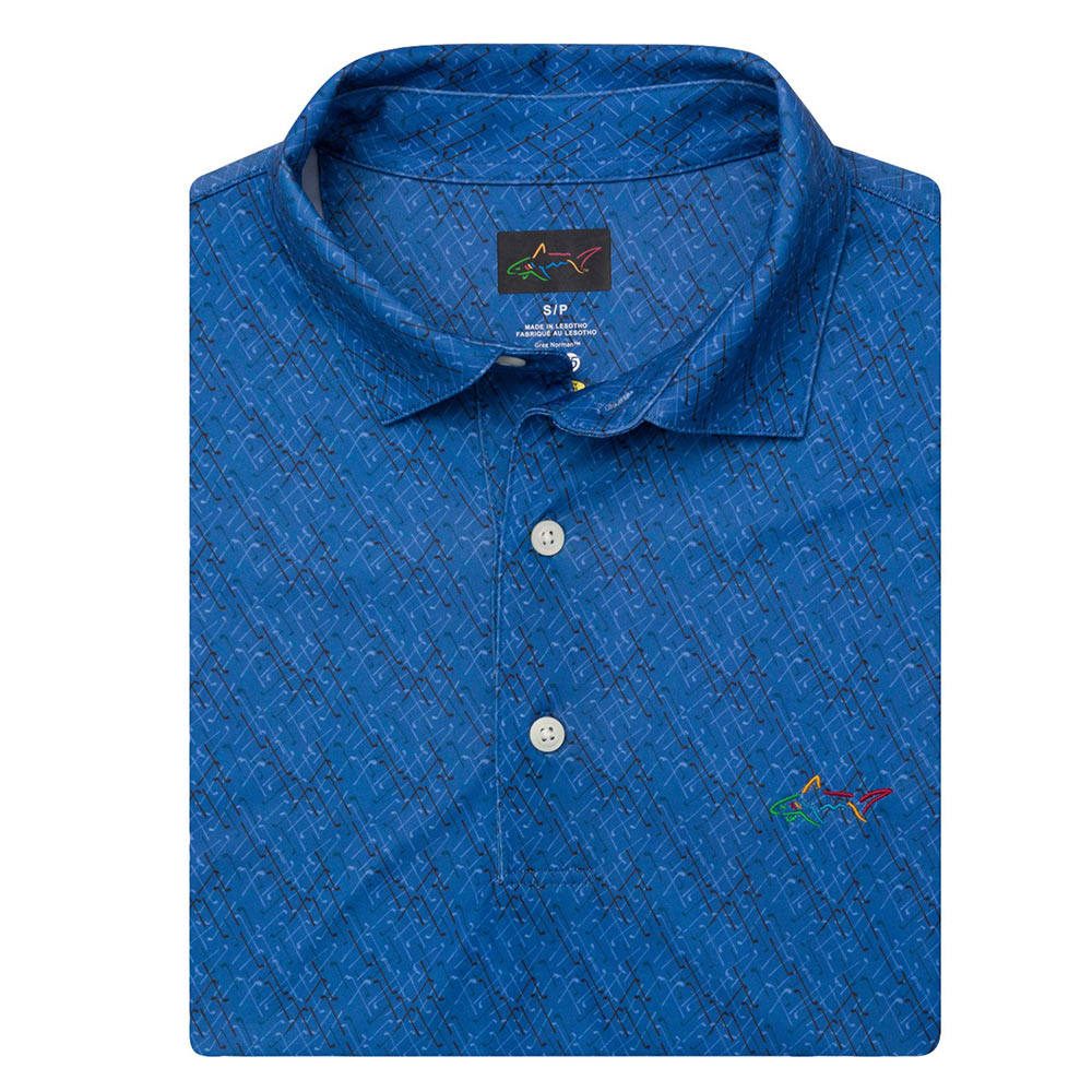 Greg Norman Mens ML75 Club House Print Polo *