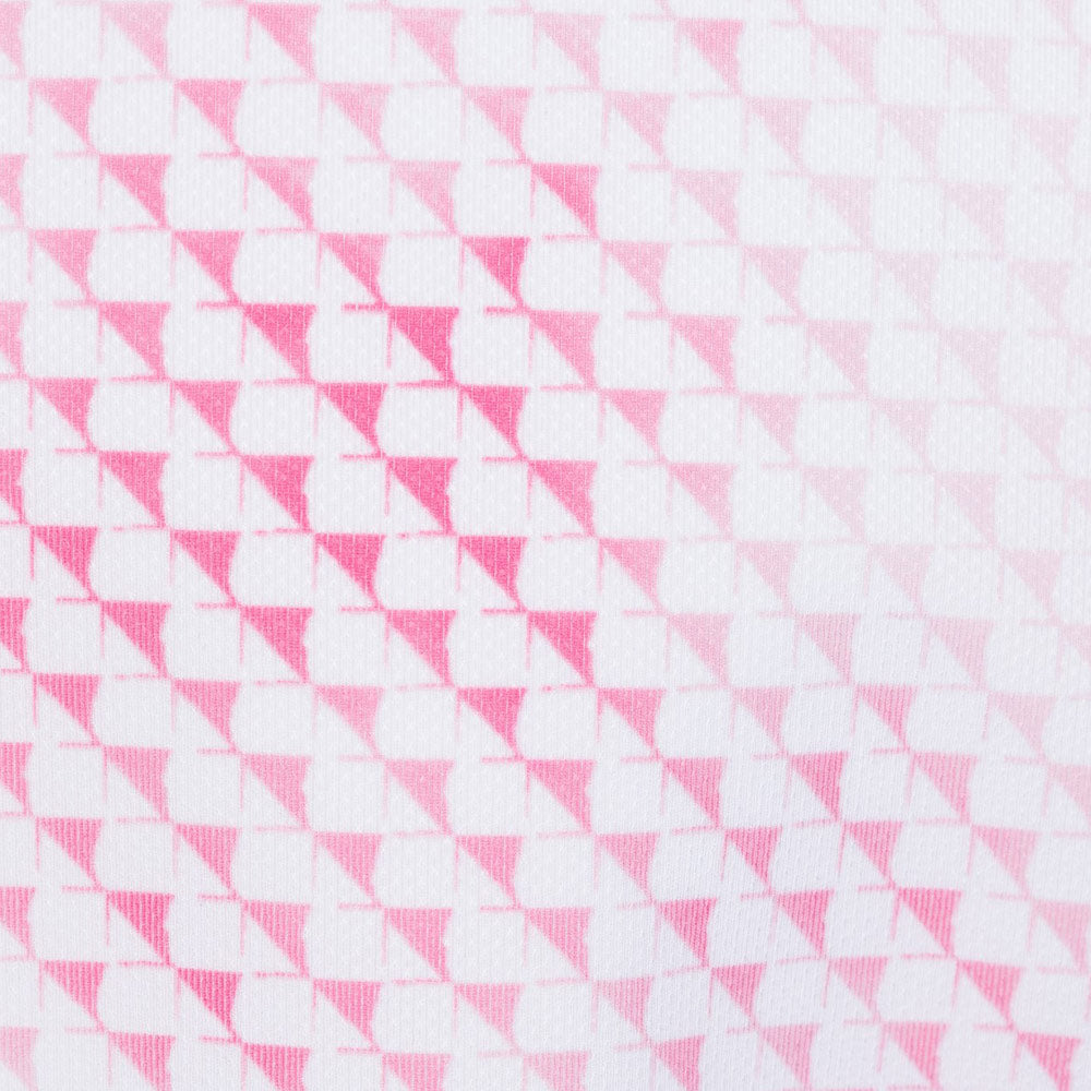 Greg Norman Mens Digital Fin Ultra Stretch Polo - White/Pink