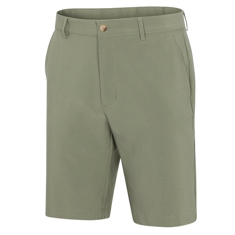 Greg Norman Mens 4 Way Stretch Tech Short - Sage Green