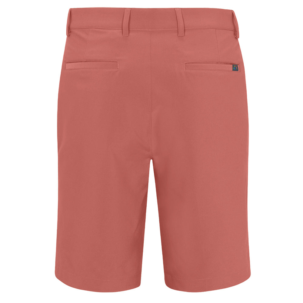 Greg Norman Mens 4 Way Stretch Tech Short - Spice Coral