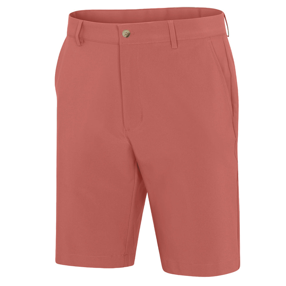 Greg Norman Mens 4 Way Stretch Tech Short - Spice Coral