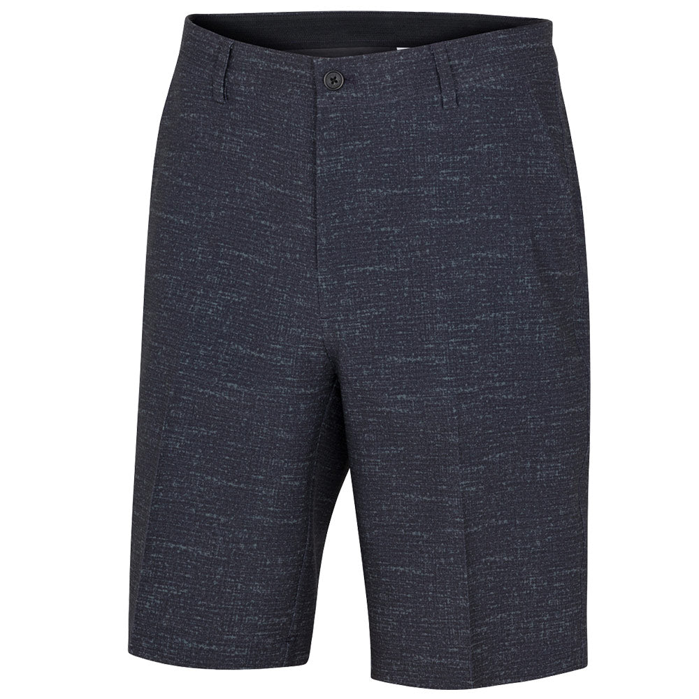 Greg Norman Mens Heathered Print Stretch Short - Black