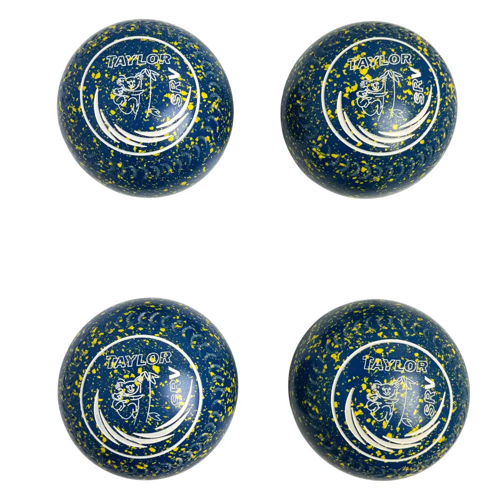 Taylor (Pre-Owned) SRV Lawn Bowls 2 Heavy Gripped Blue/Yellow - HP400787 - Bowls City