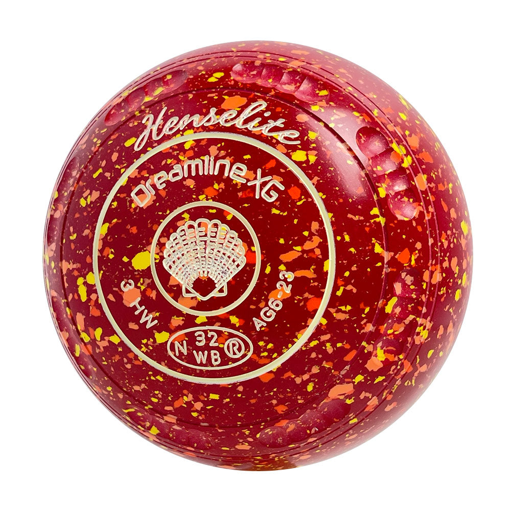 Henselite Dreamline XG  LTD Lawn Bowls Size 3 Heavy Gripped - Blaze AG6-23