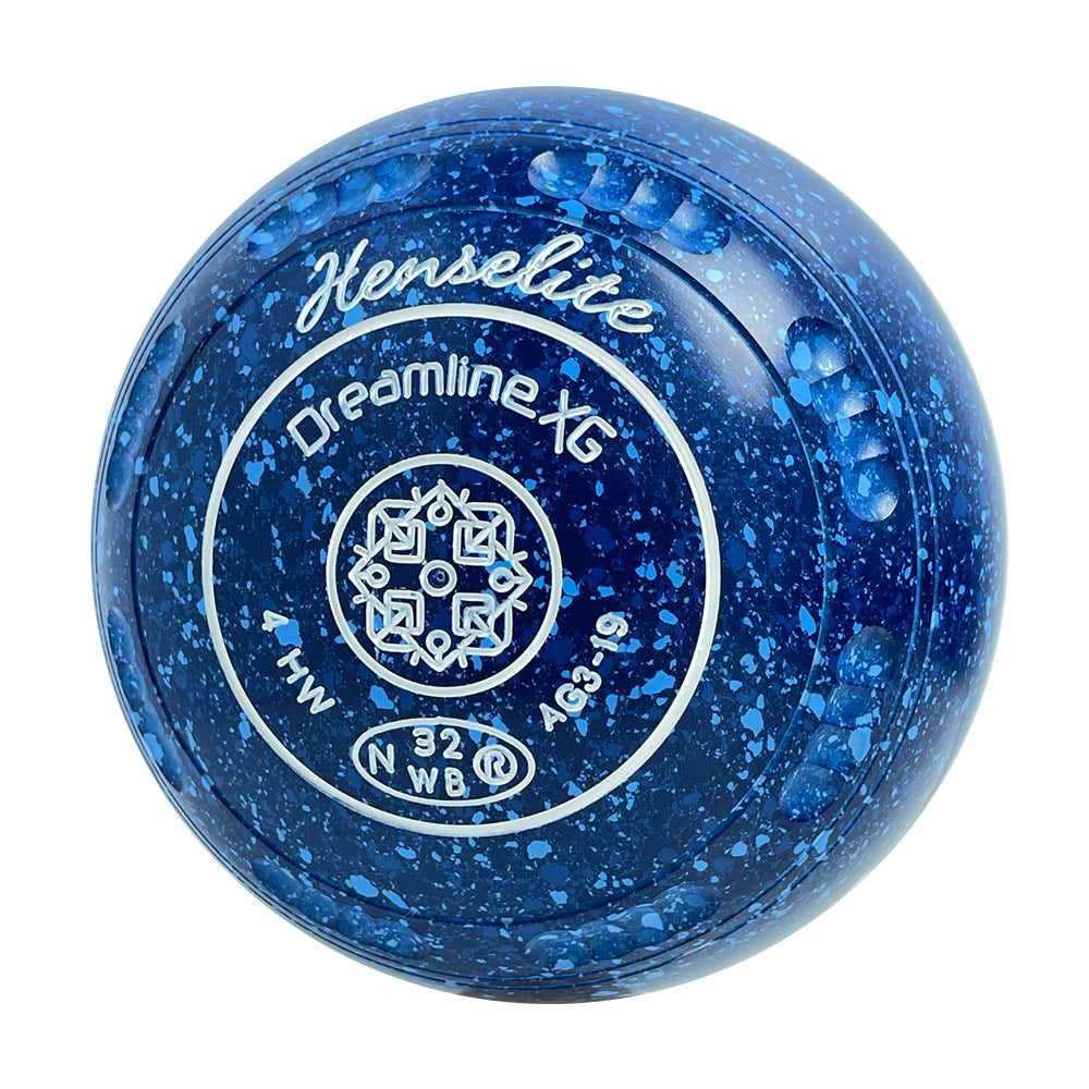 Henselite Dreamline XG Lawn Bowls Size 4 Heavy Gripped - Denim AG3-19