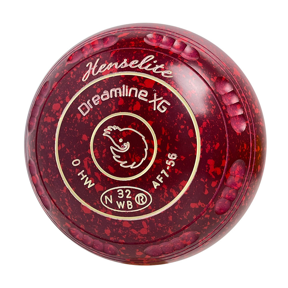 Henselite Dreamline XG Lawn Bowls Size 0 Heavy Gripped - Ruby Rich AF7-56