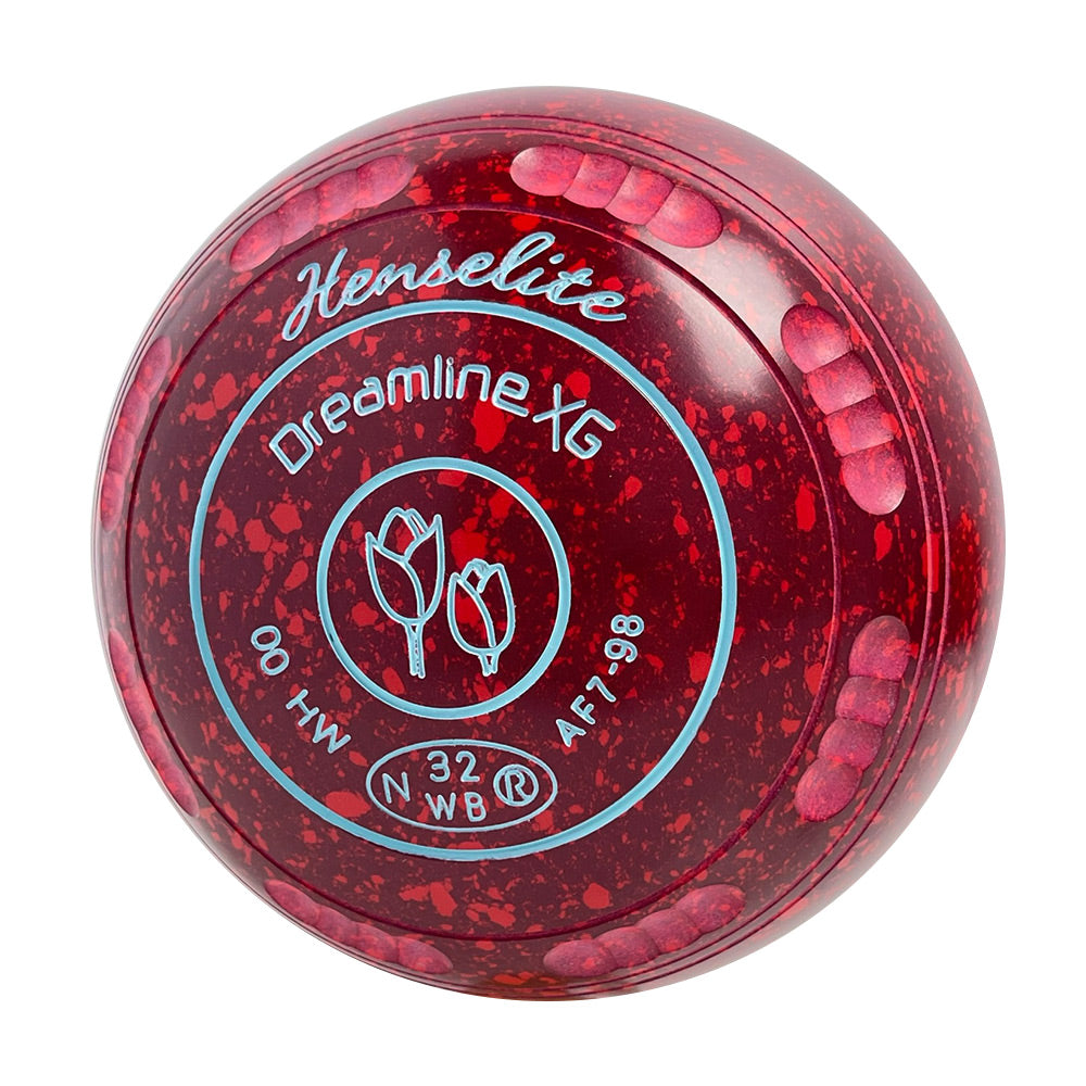Henselite Dreamline XG Lawn Bowls Size 00 Heavy Gripped - Ruby Rich AF7-98