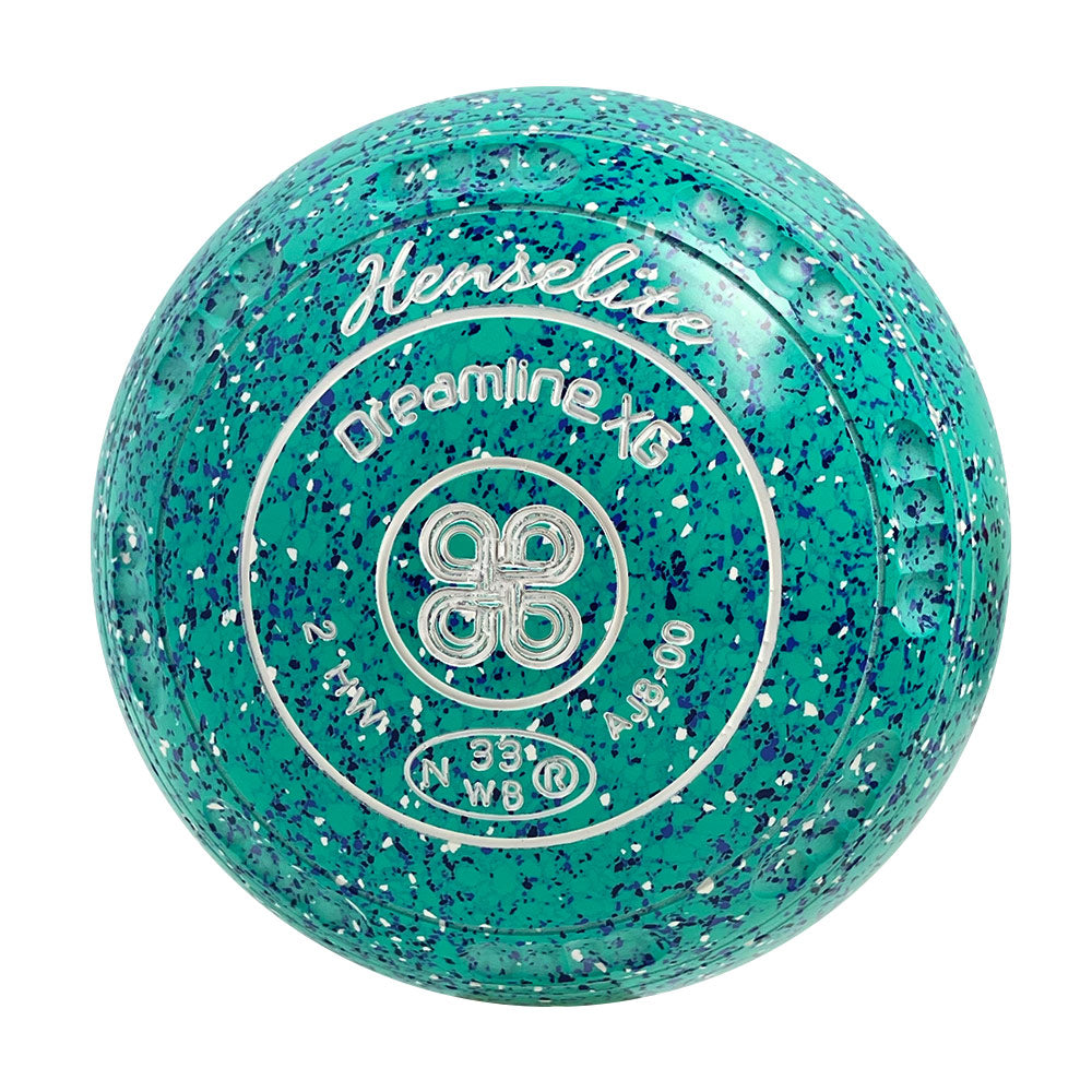 Henselite Dreamline XG Lawn Bowls Size 2 Heavy Gripped Seaspray AJ8