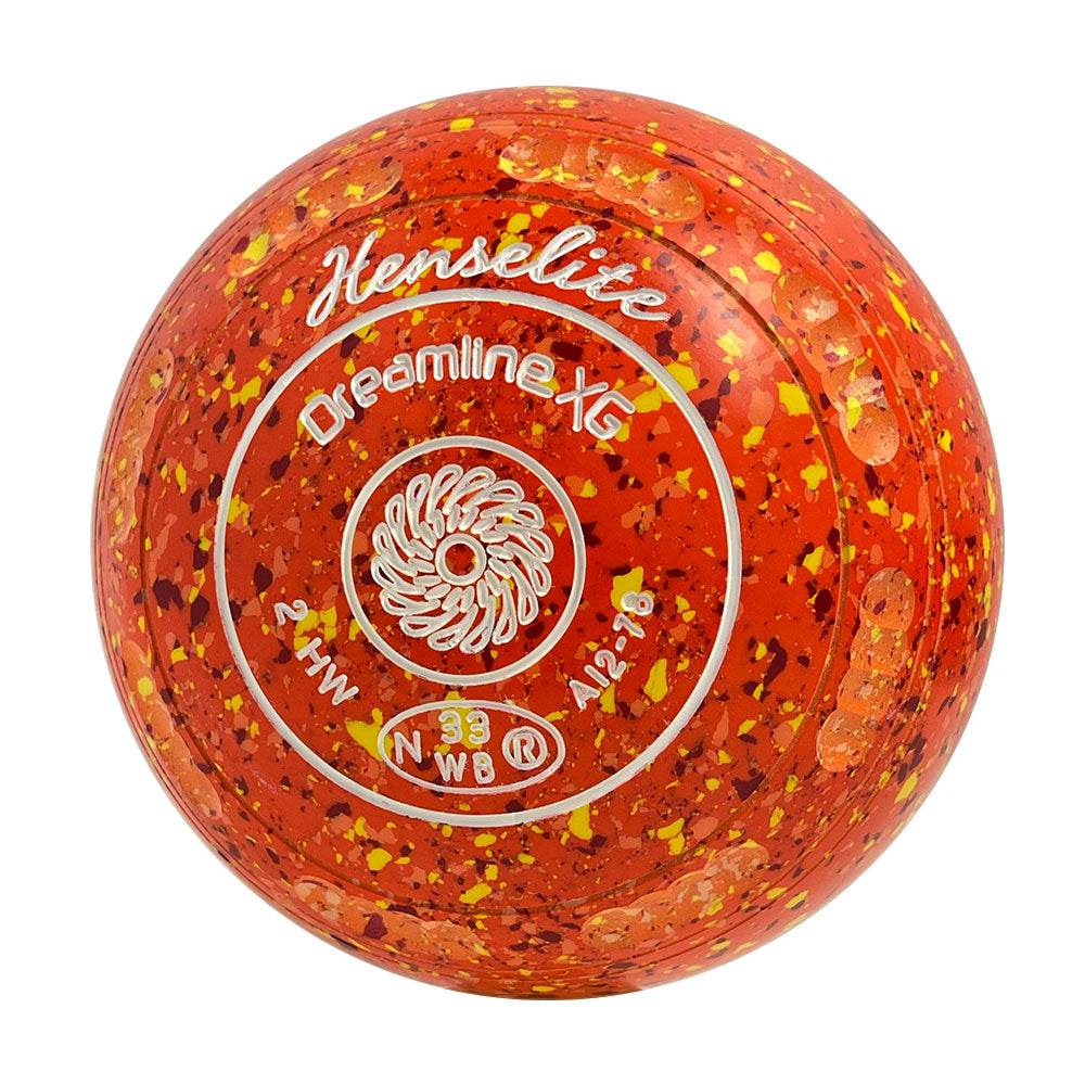 Henselite Dreamline XG Lawn Bowls Size 2 Heavy Gripped Sunburst AI2