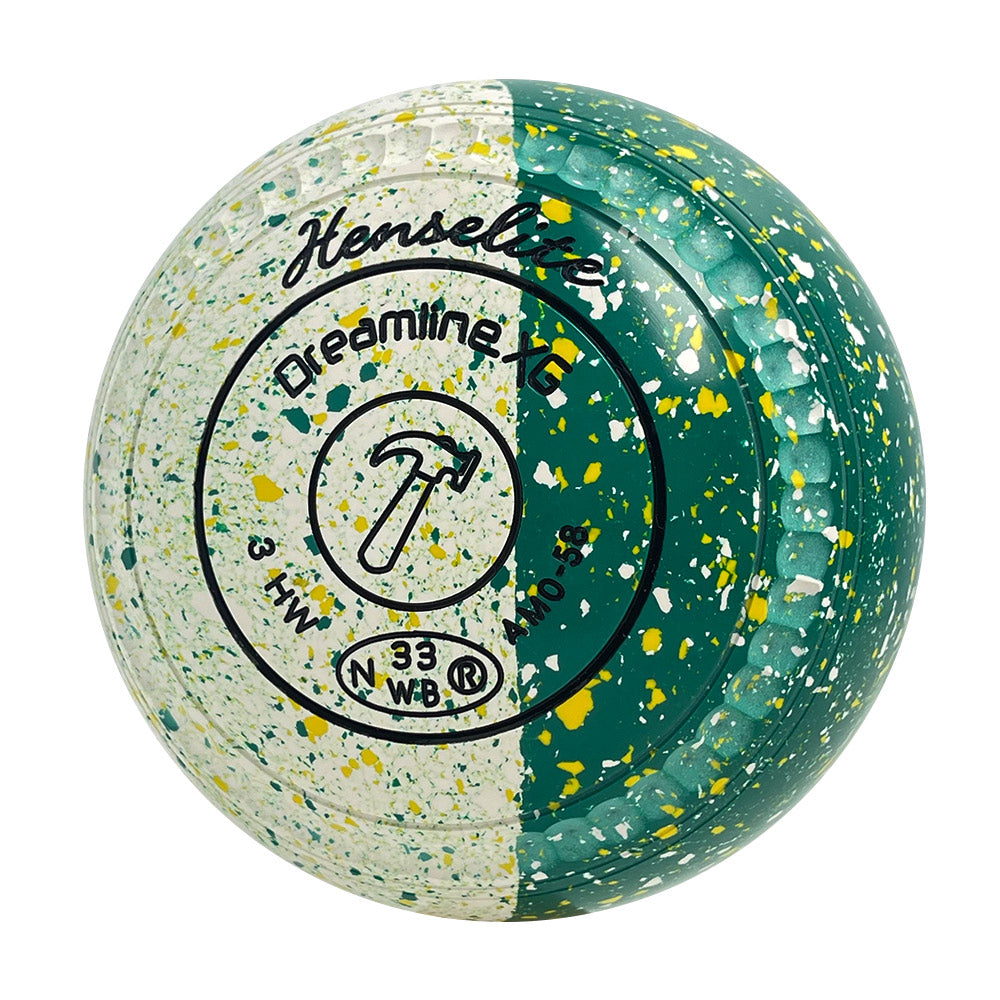 Henselite Dreamline XG Lawn Bowls Size 3 Heavy Gripped - Australis Duo AM0-58 Henselite