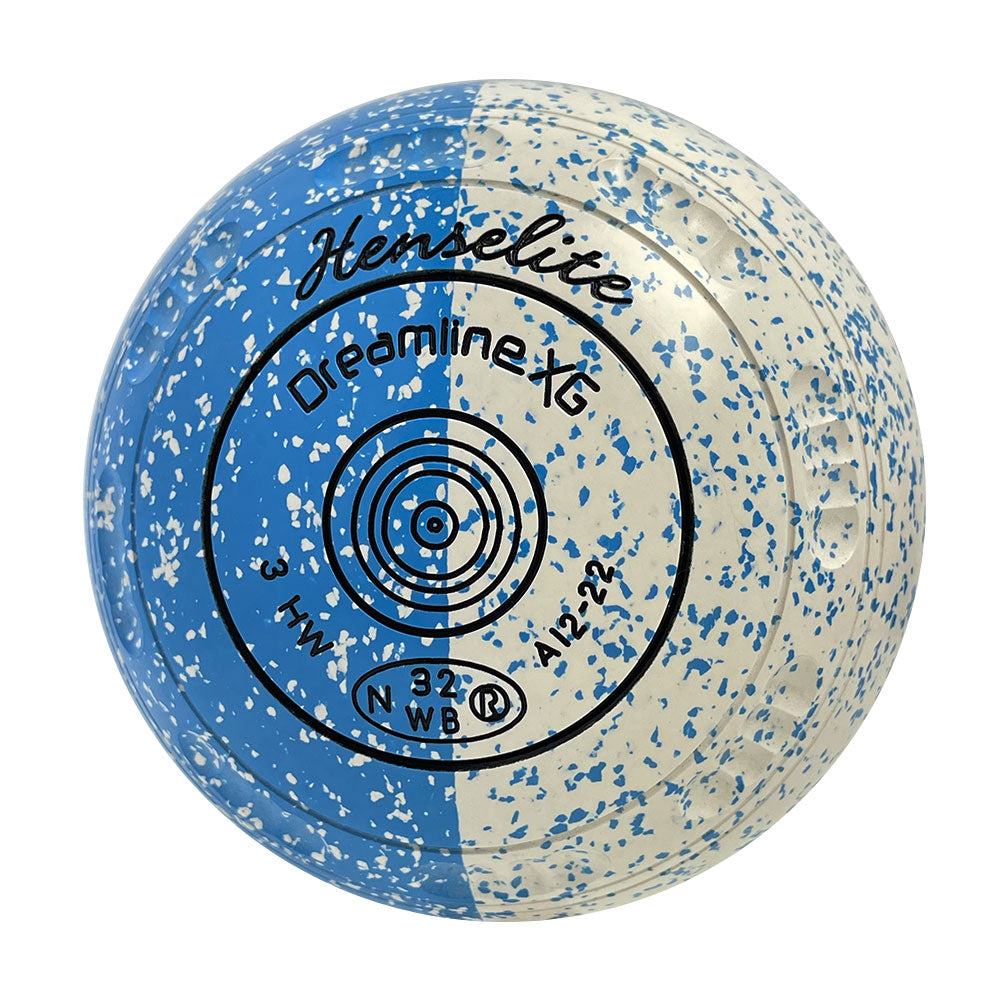Henselite Dreamline XG Lawn Bowls Size 3 Heavy Gripped - Celeste Duo AI2-22