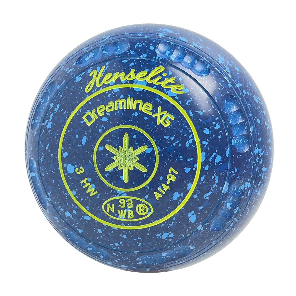 Henselite Dreamline XG Lawn Bowls Size 3 Heavy Gripped - Denim AI4-97