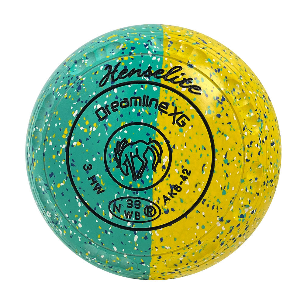 Henselite Dreamline XG Lawn Bowls Size 3 Heavy Gripped - Iconic Duo AK6-42