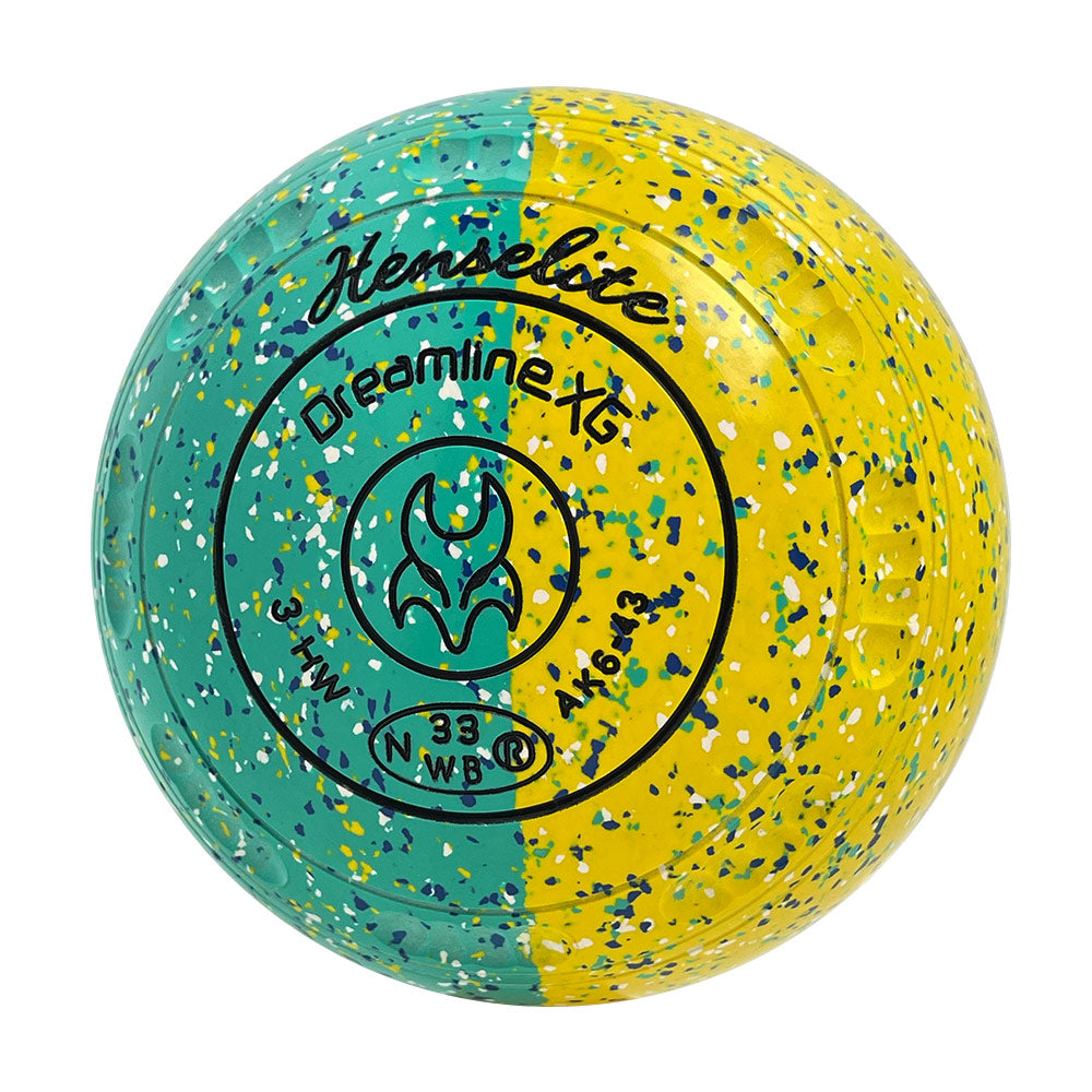 Henselite Dreamline XG Lawn Bowls Size 3 Heavy Gripped - Iconic Duo AK6-43