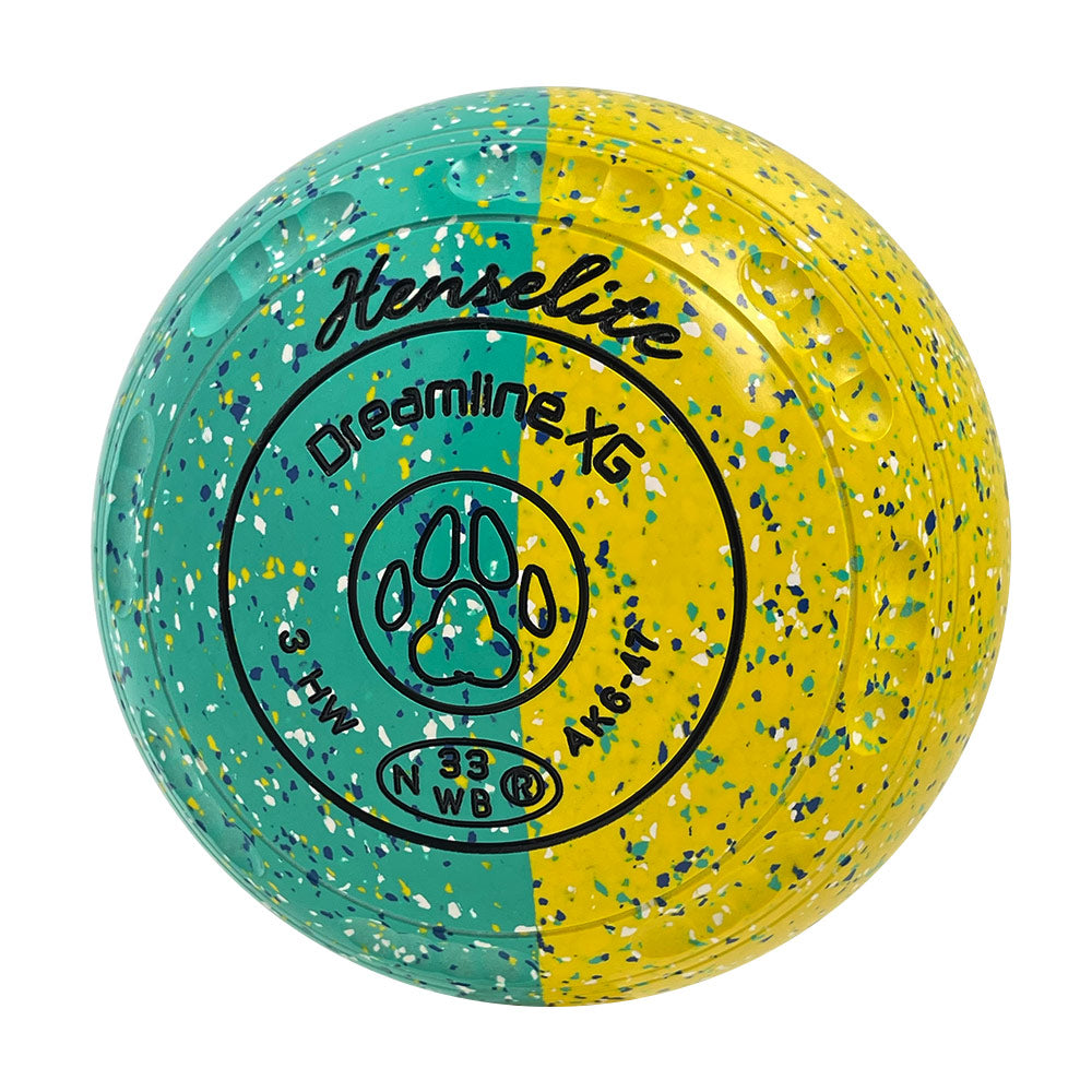 Henselite Dreamline XG Lawn Bowls Size 3 Heavy Gripped - Iconic Duo  AK6-47