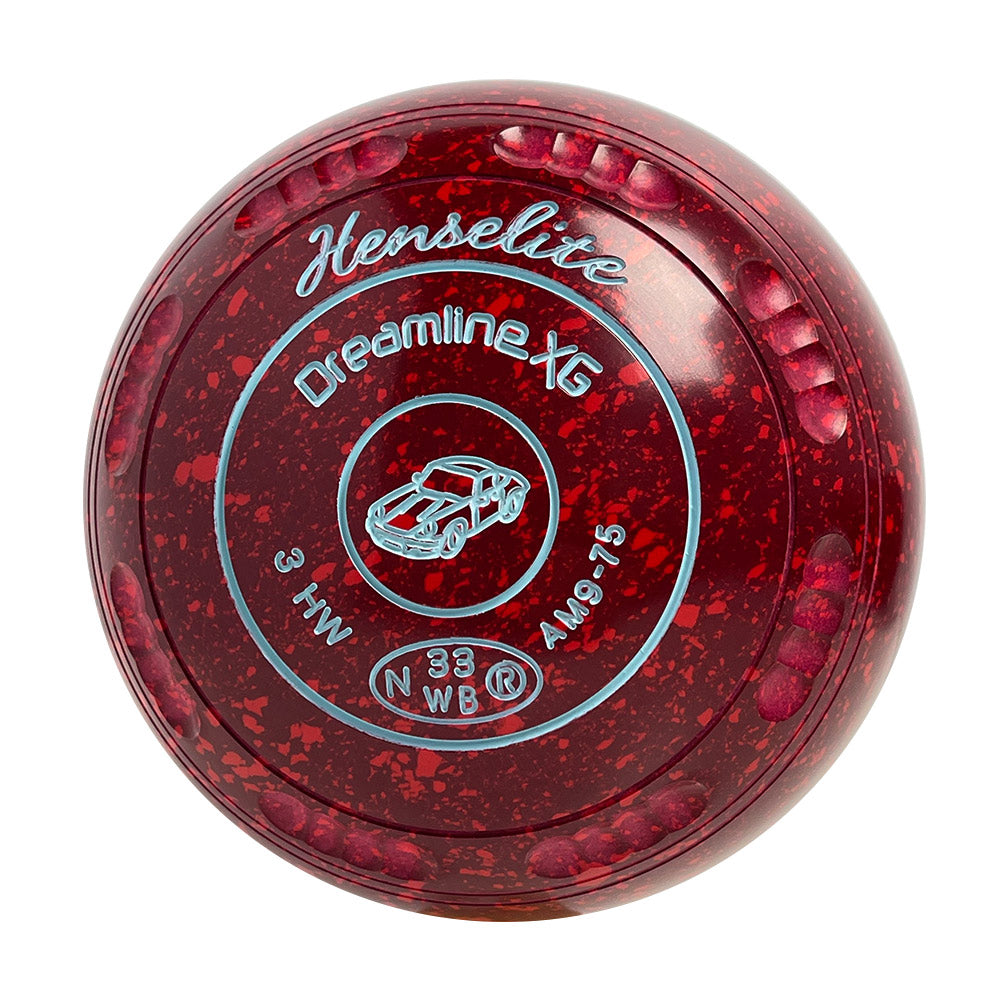Henselite Dreamline XG Lawn Bowls Size 3 Heavy Gripped - Ruby Rich AM9-75