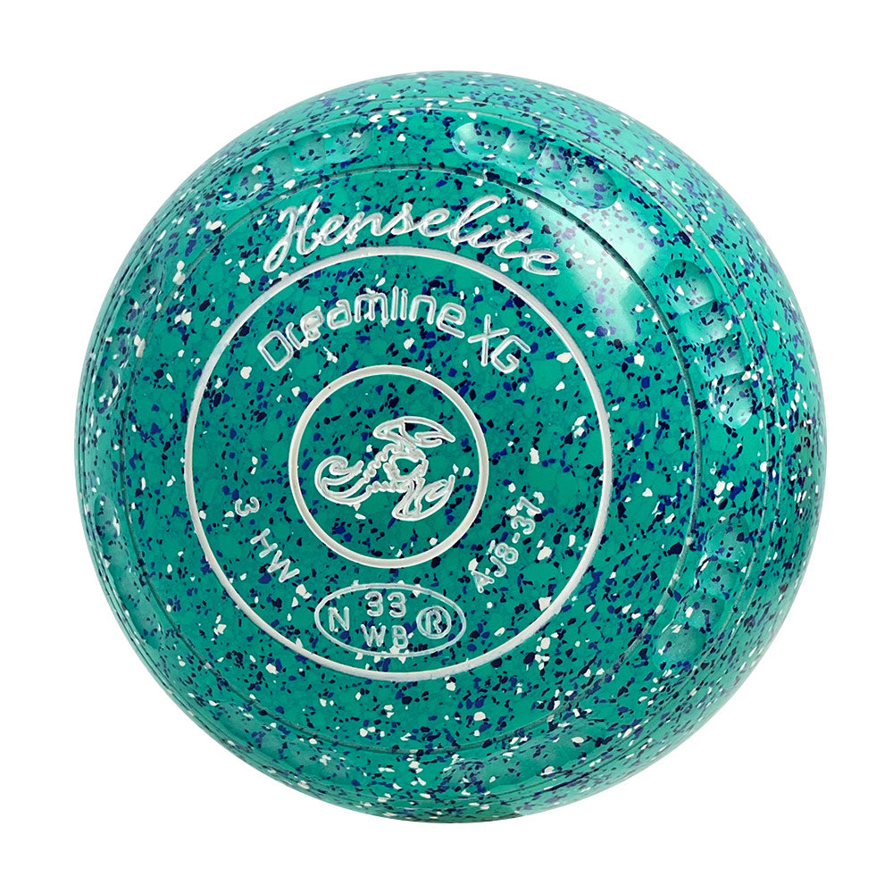 Henselite Dreamline XG Lawn Bowls Size 3 Heavy Gripped - Seaspray AJ8-37