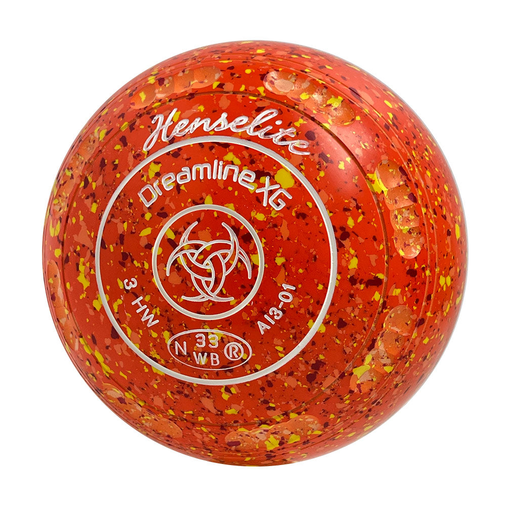 Henselite Dreamline XG Lawn Bowls Size 3 Heavy Gripped - Sunburst AI3-01