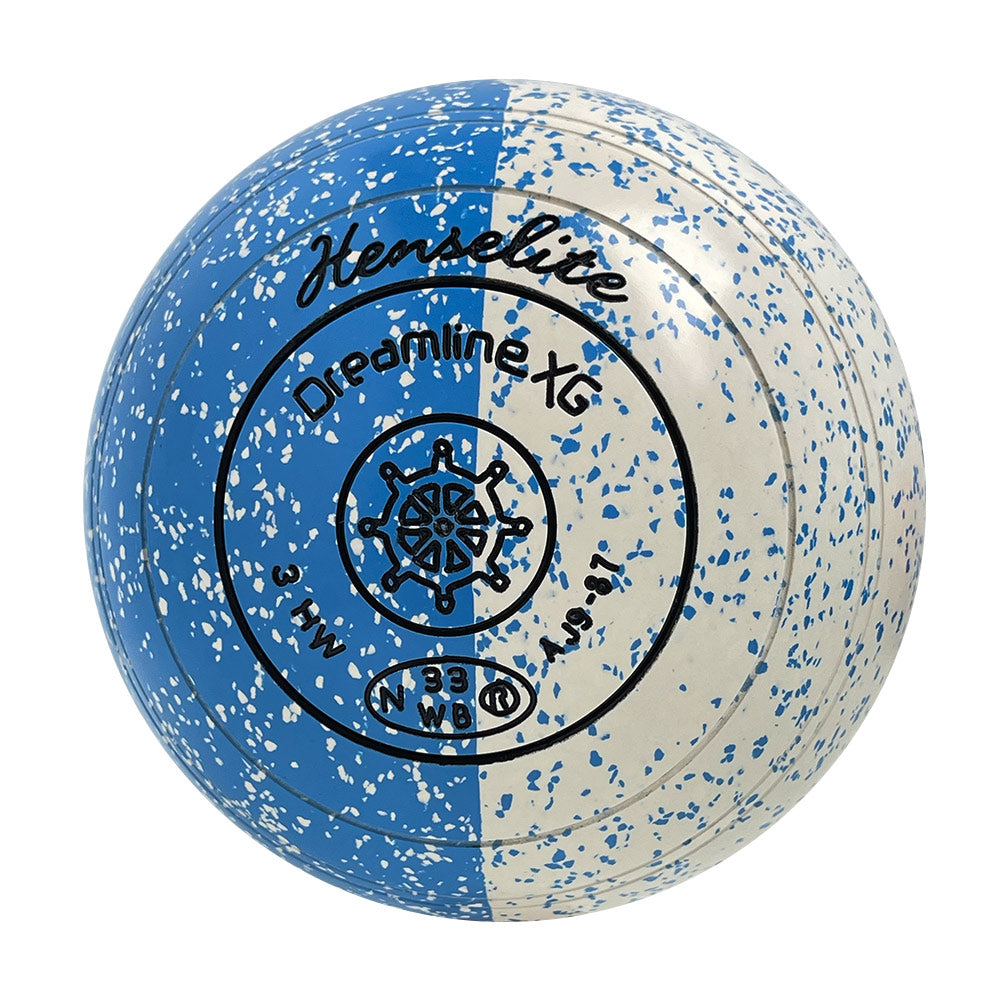 Henselite Dreamline XG Lawn Bowls Size 3 Heavy Non-Gripped - Celeste Duo AJ9-87