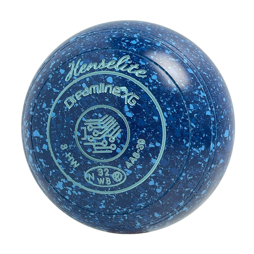Henselite Dreamline XG Lawn Bowls Size 3 Heavy Non-Gripped - Denim AA8-39