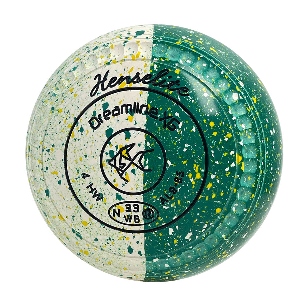 Henselite Dreamline XG Lawn Bowls Size 4 Heavy Gripped - Australis Duo AL9-85