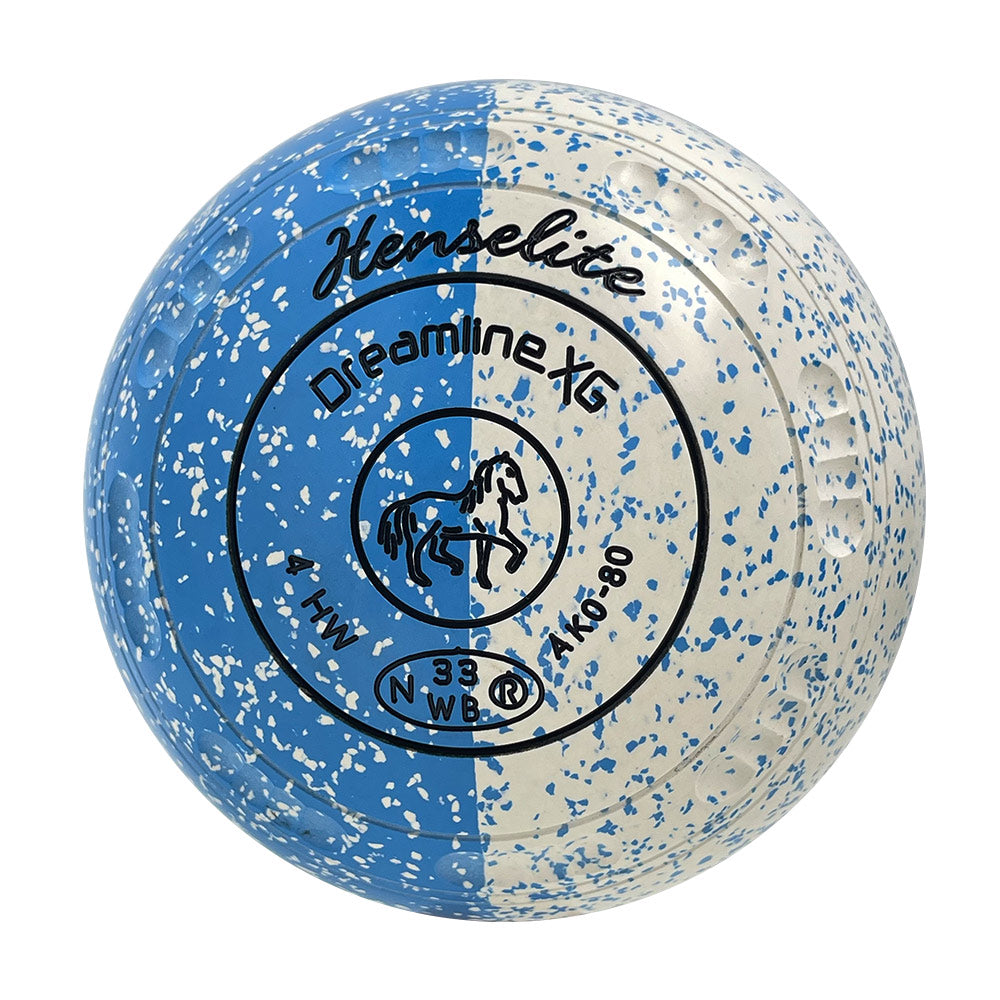 Henselite Dreamline XG Lawn Bowls Size 4 Heavy Gripped - Celeste Duo AK0-80