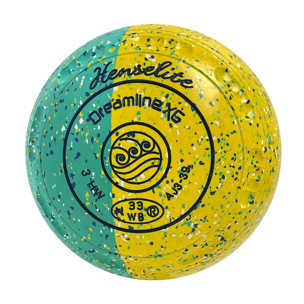 Henselite Dreamline XG Lawn Bowls Size 3 Heavy Gripped - Iconic Duo AJ3-39