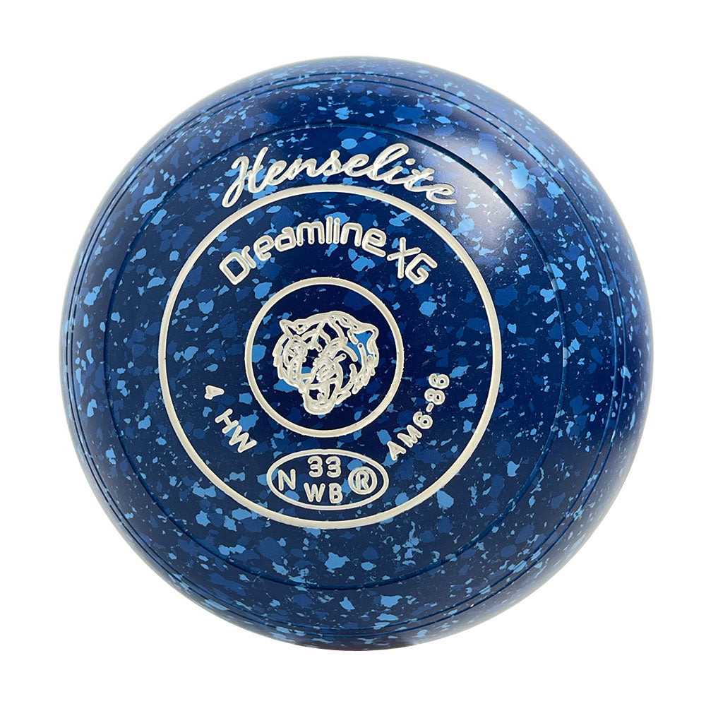 Henselite Dreamline XG Lawn Bowls Size 4 Heavy Non-Gripped - Denim AM6-86