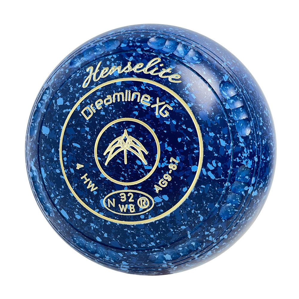 Henselite Dreamline XG Lawn Bowls Size 4 Heavy Gripped - Denim AG9-87