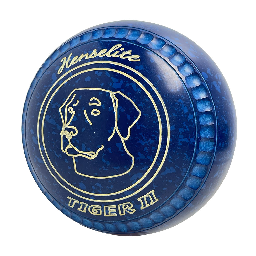 Henselite Tiger II Lawn Bowls Size 1 Heavy Gripped Midnight T594C