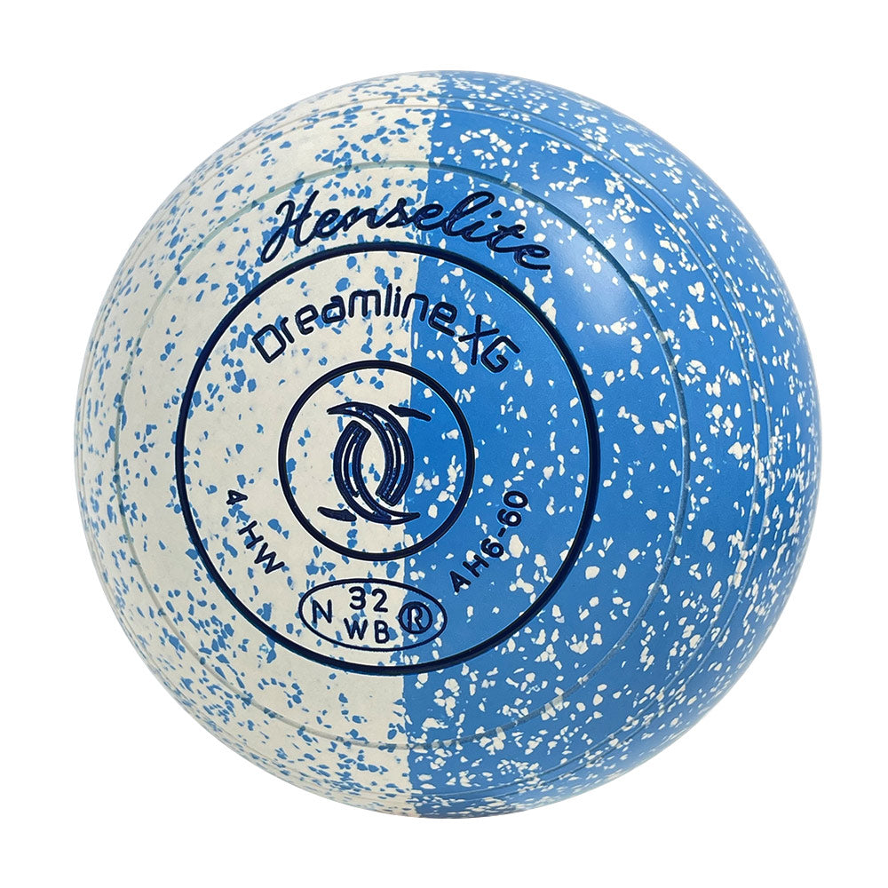 Henselite Dreamline XG Lawn Bowls Size 4 Heavy Non-Gripped - Celeste Duo AH6-60