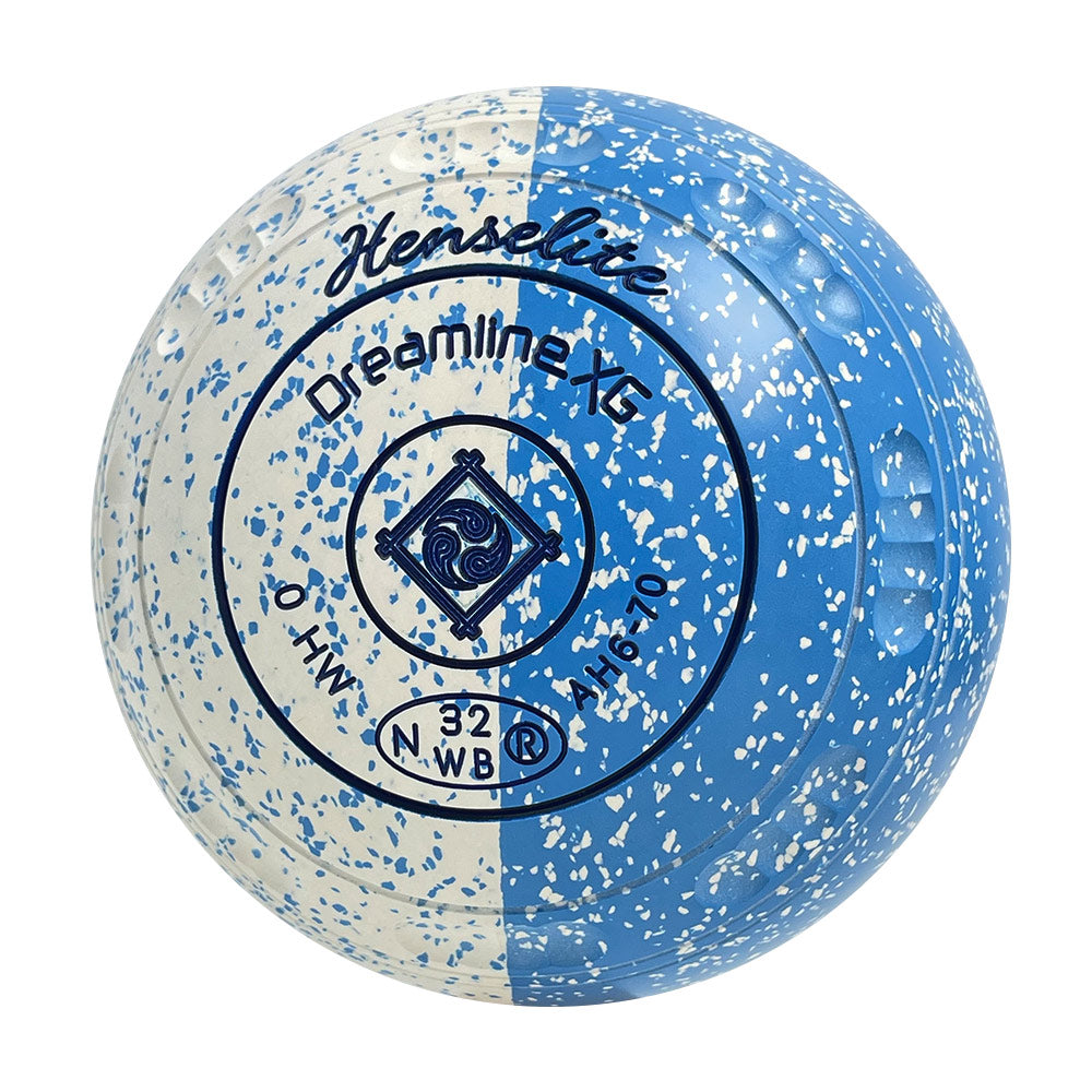 Henselite Dreamline XG Lawn Bowls Size 0 Heavy Gripped - Celeste Duo AH6-70
