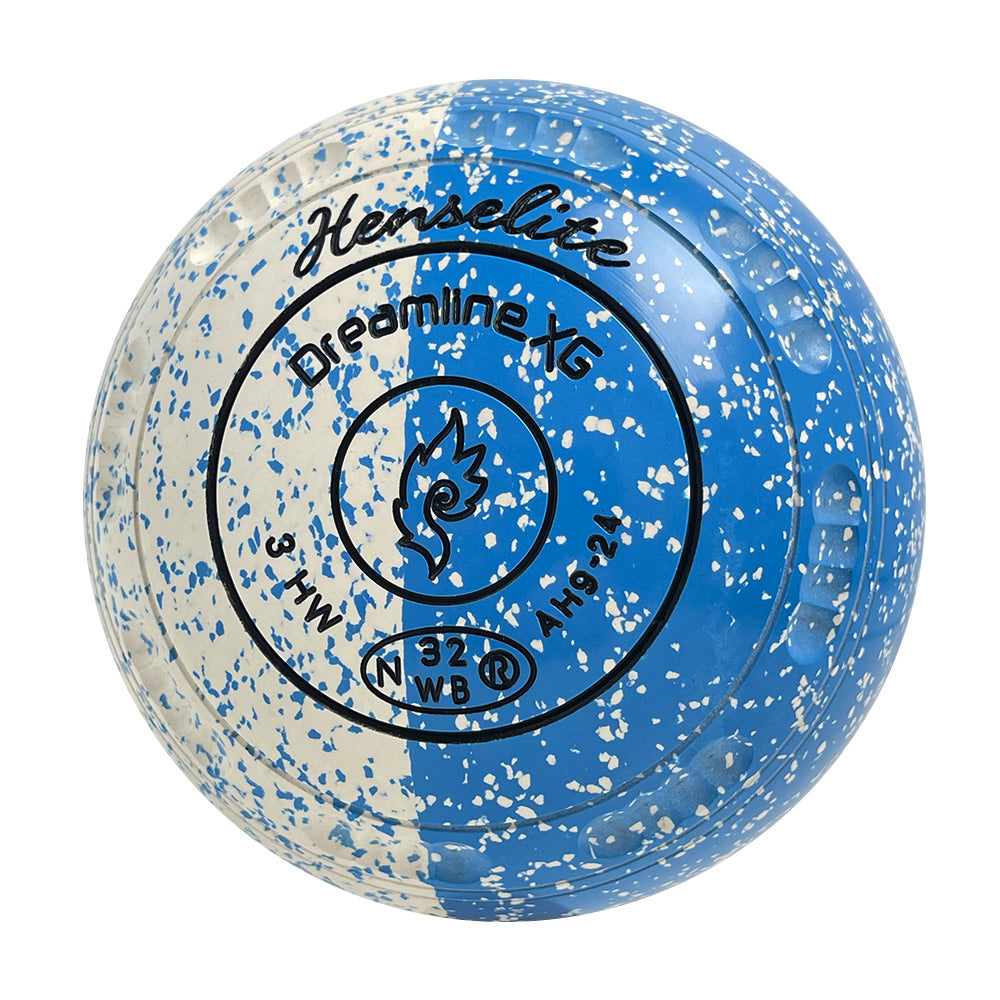 Henselite Dreamline XG Lawn Bowls Size 3 Heavy Gripped - Celeste Duo AH9-24