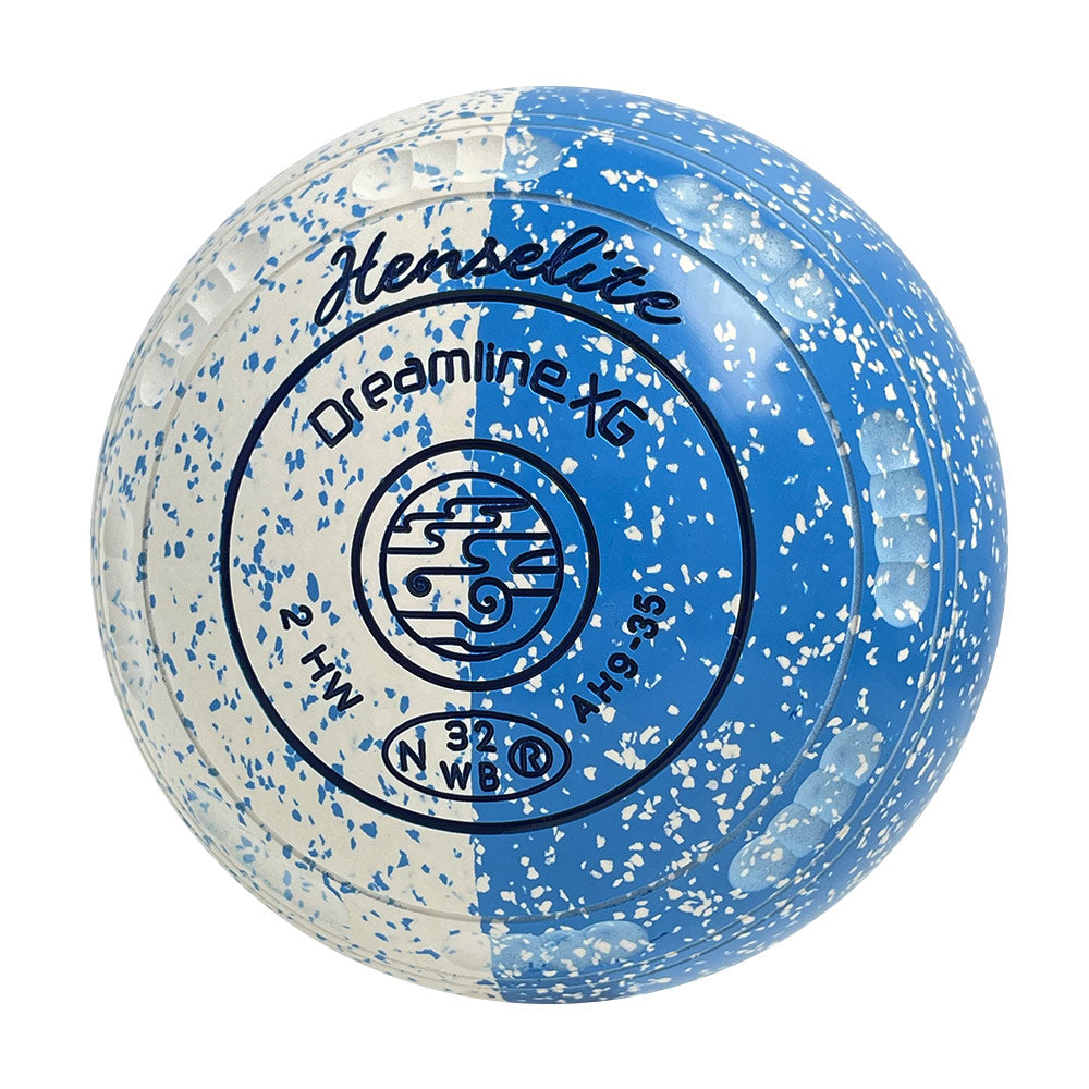 Henselite Dreamline XG Lawn Bowls Size 2 Heavy Gripped - Celeste Duo AH9-35