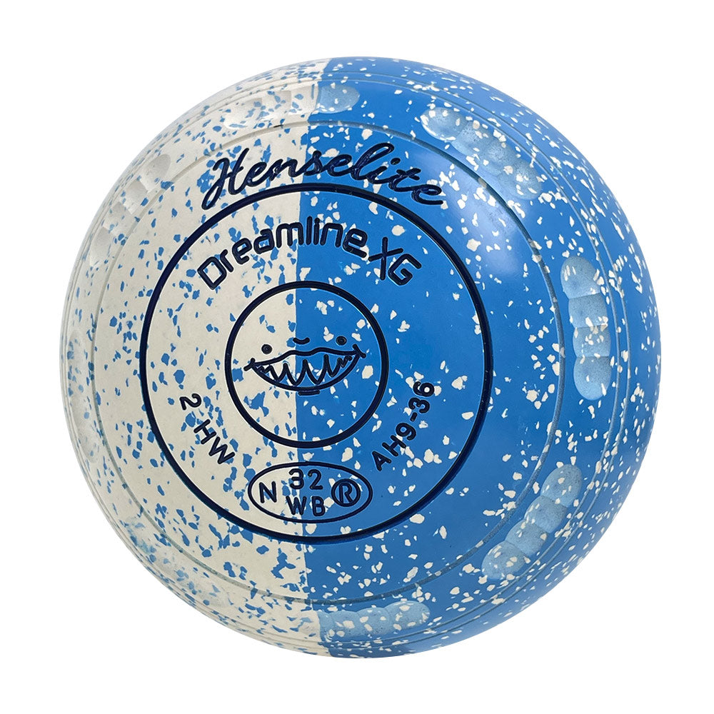 Henselite Dreamline XG Lawn Bowls Size 2 Heavy Gripped - Celeste Duo AH9-36