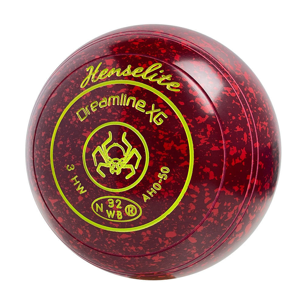 Henselite Dreamline XG Lawn Bowls Size 3 Heavy Non-Gripped - Ruby Rich AH0-50
